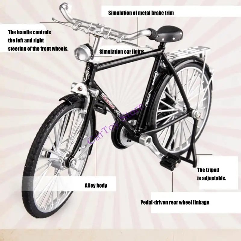 Figurka ze stopu roweru pocztowego o skomplikowanym designie, idealna do ekspozycji edukacyjnych lub prezentów