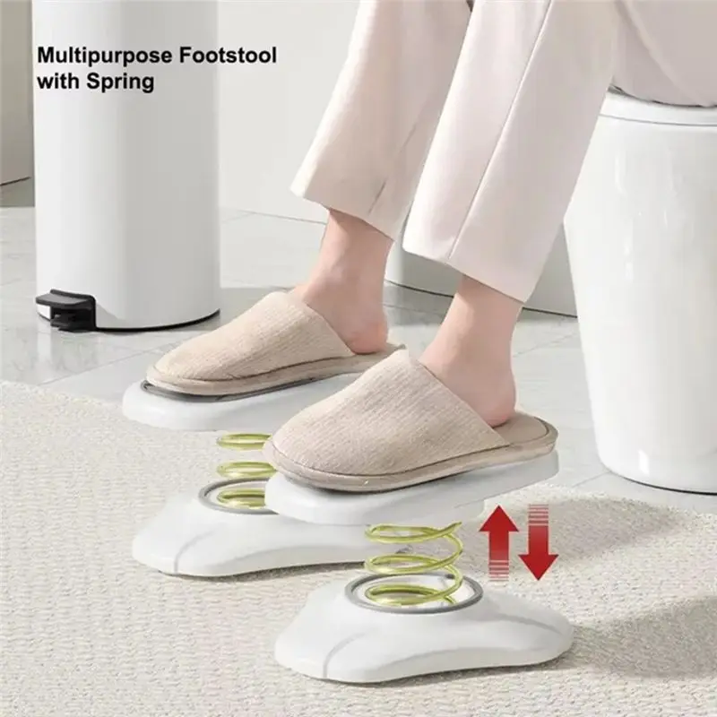 AEE4-Multipurpose Spring Foot Stool 35° Adjustable Foot Support Holder Anti-Slip Foot Pedal Footrest For Office