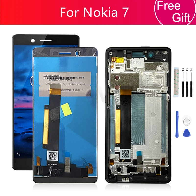 

ЖК-дисплей с сенсорным экраном и дигитайзером в сборе для Nokia 7 TA-1041, замена экрана телефона, запасные части, 5,2 дюйма