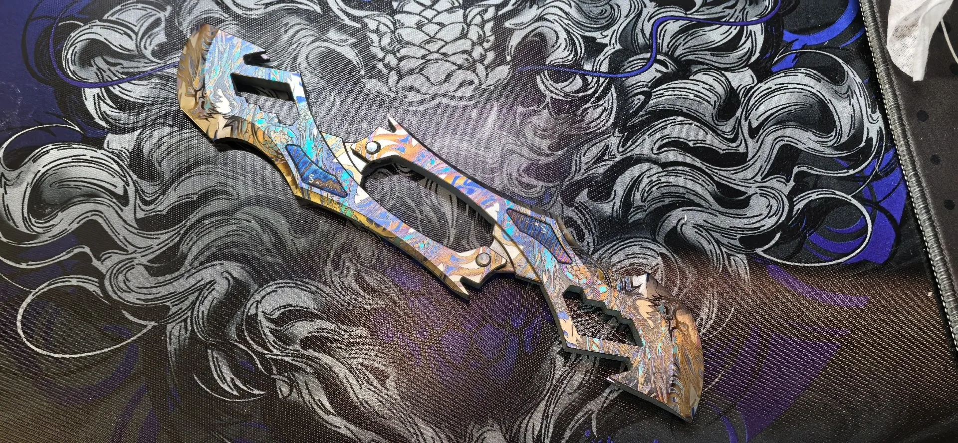Used EDC METILIS Qiyuan, Titanium Dragon, Crowbar X2 Sprocket Fidget Spinner