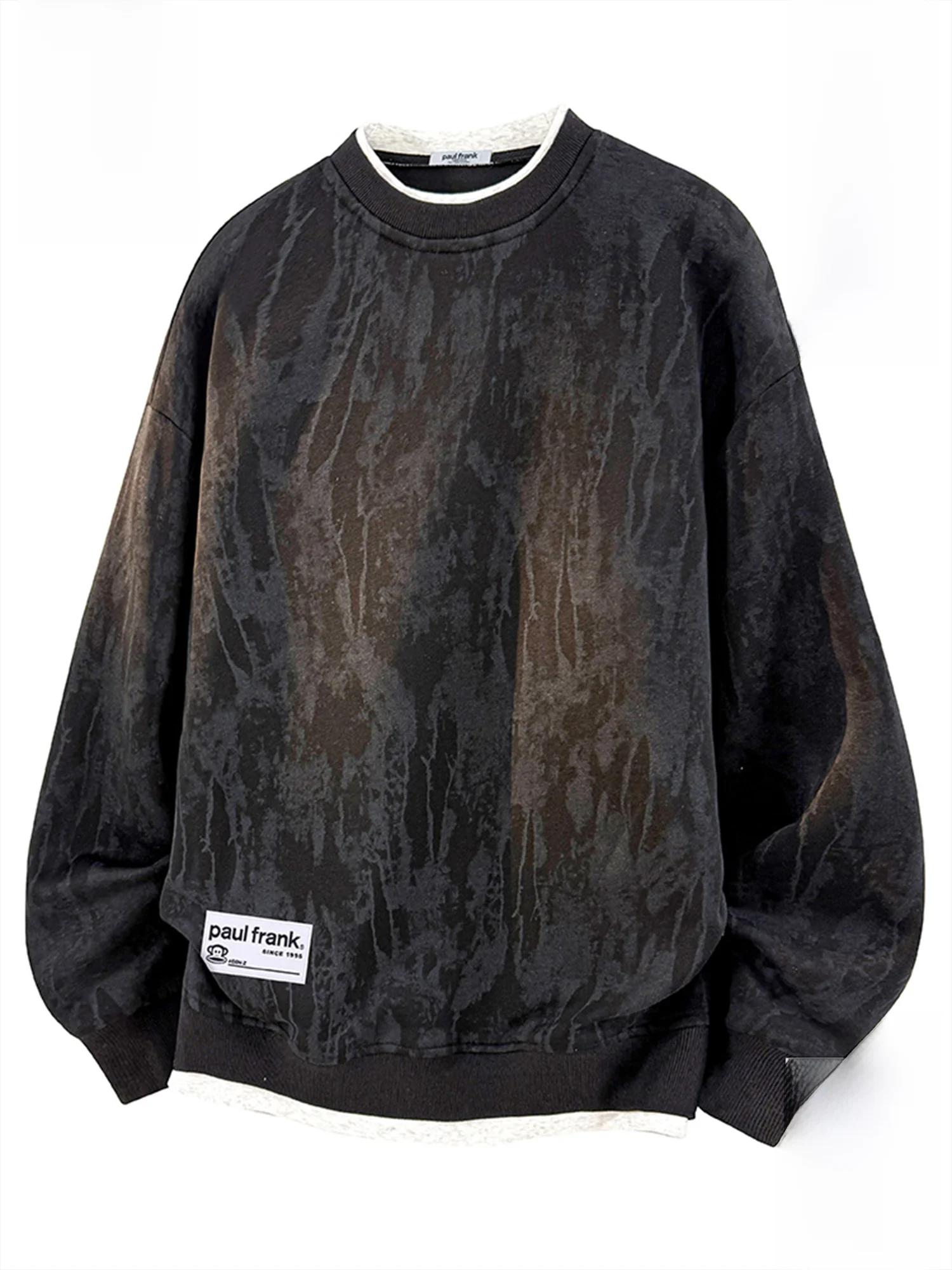 

PaulFrank Thiened Long Sve Fce Lined Sweatirt Casual Men's Winter Warm Clothing Comfortable Loose Fit round Ne