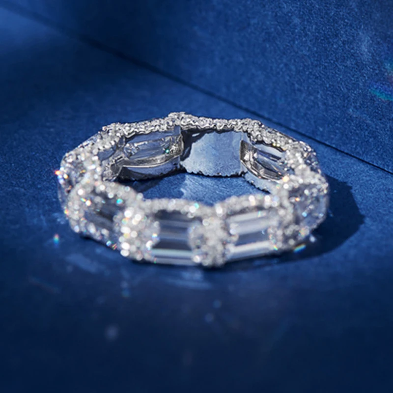 Huitan великолепное блестящее кольцо со льдом, женское роскошное обручальное кольцо, свадебные украшения, яркие аксессуары для пальцев с цирконием