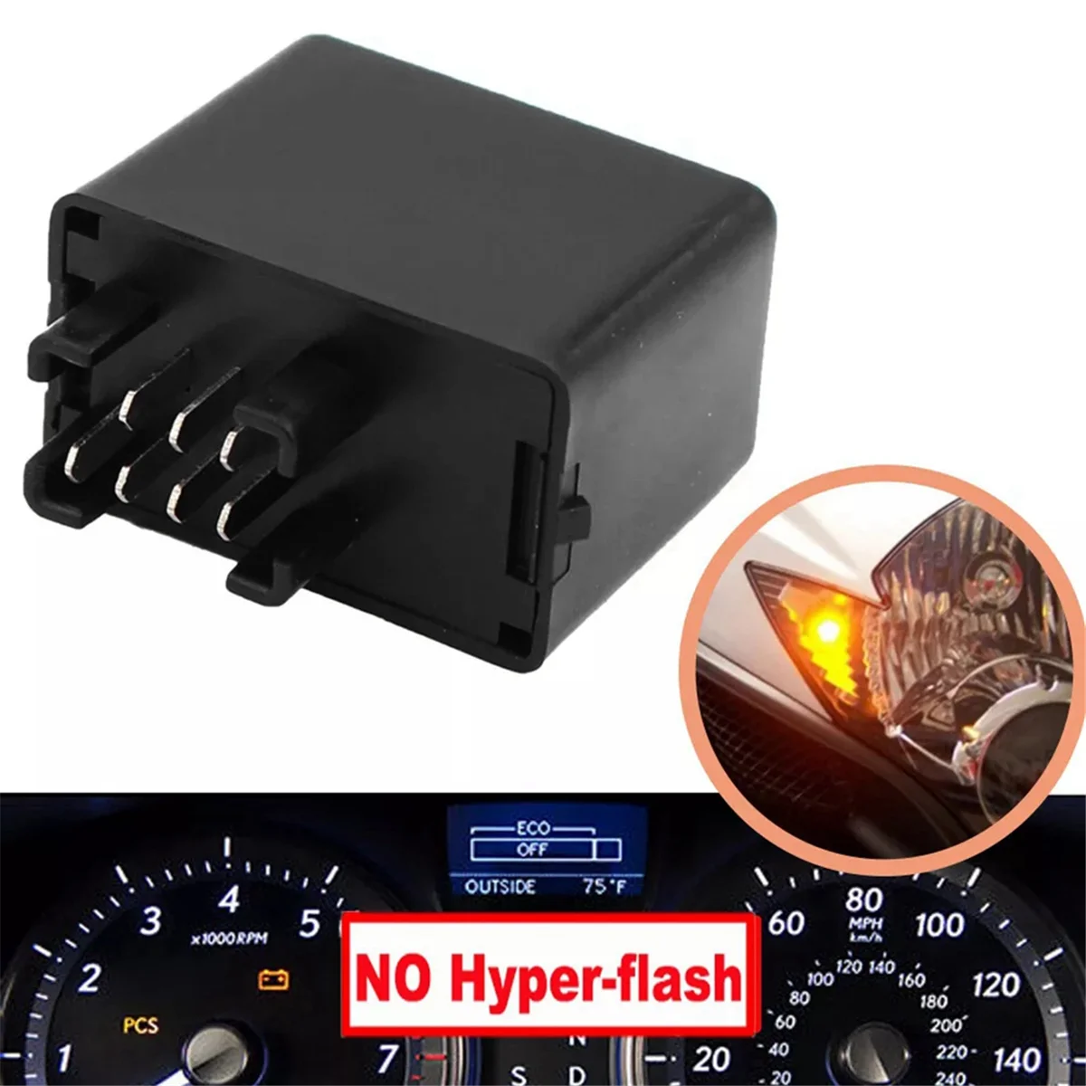 For Suzuki GSXR SV DL Light Turn Signal Flash Controller 7 Pin LED Flasher Relay 38610-03F00, 38610-05H00, FE249JR