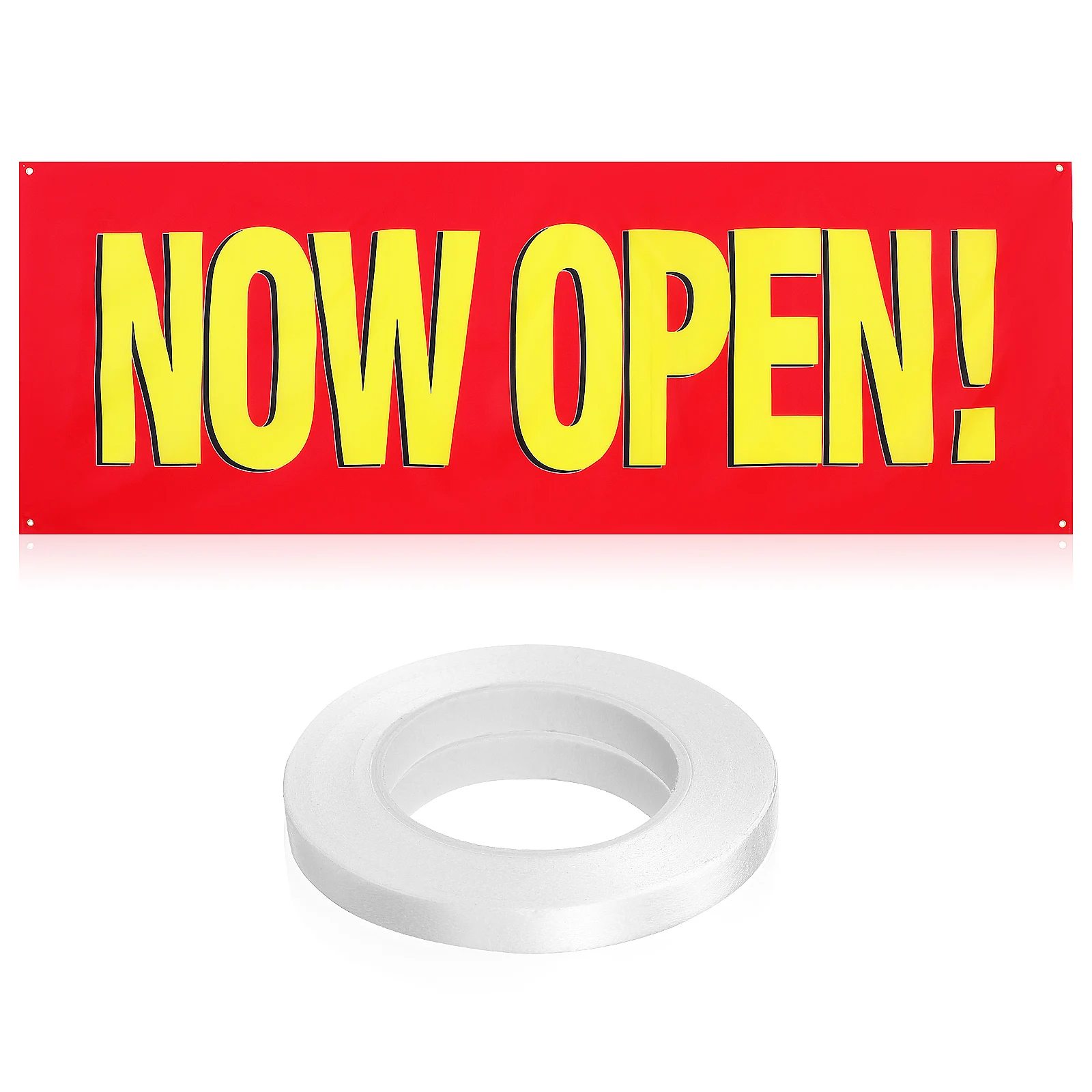 

1 set 1 Set Large Outdoor Hanging Opening Banner High Visibility Open Flag Grand Opening Banners For Business Store Sign