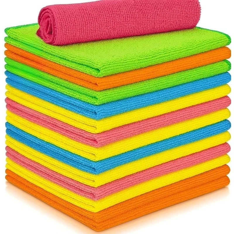 10pcs Microfiber Cleaning Cloth, Dishwashing Cloth Kitchen Bathroom Cleaning Towel Household Rag 40cm Durable Absorbent Towel