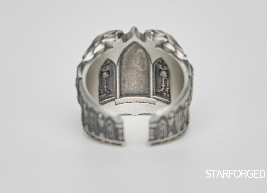 [Starforged Star Casting] Six Winged Knight's Seal Warhammer 40K Game Peripheral Products Dark Angel Silver Ring