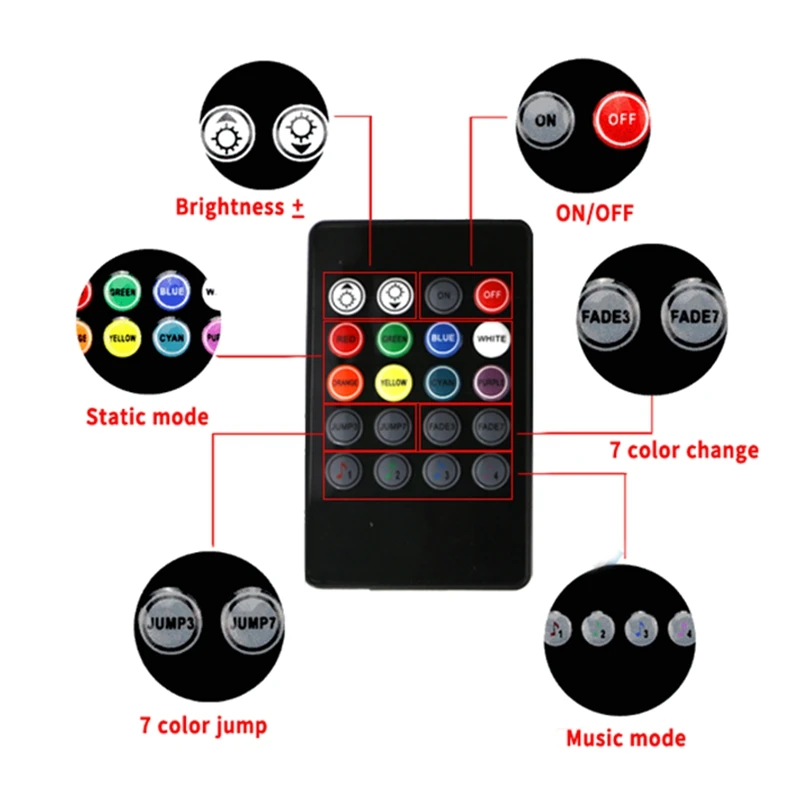 RGB LED Controller App Bluetooth RGB Musik Controller für LED Strip Light 4 Pin RGB Controller 12V-24V