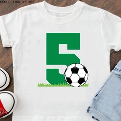 2024 New Children T Shirt Soccer Birthday Design Fixed Printing Football Short Sleeve Kids Jerseys Baby Boy  Football T-Shirt