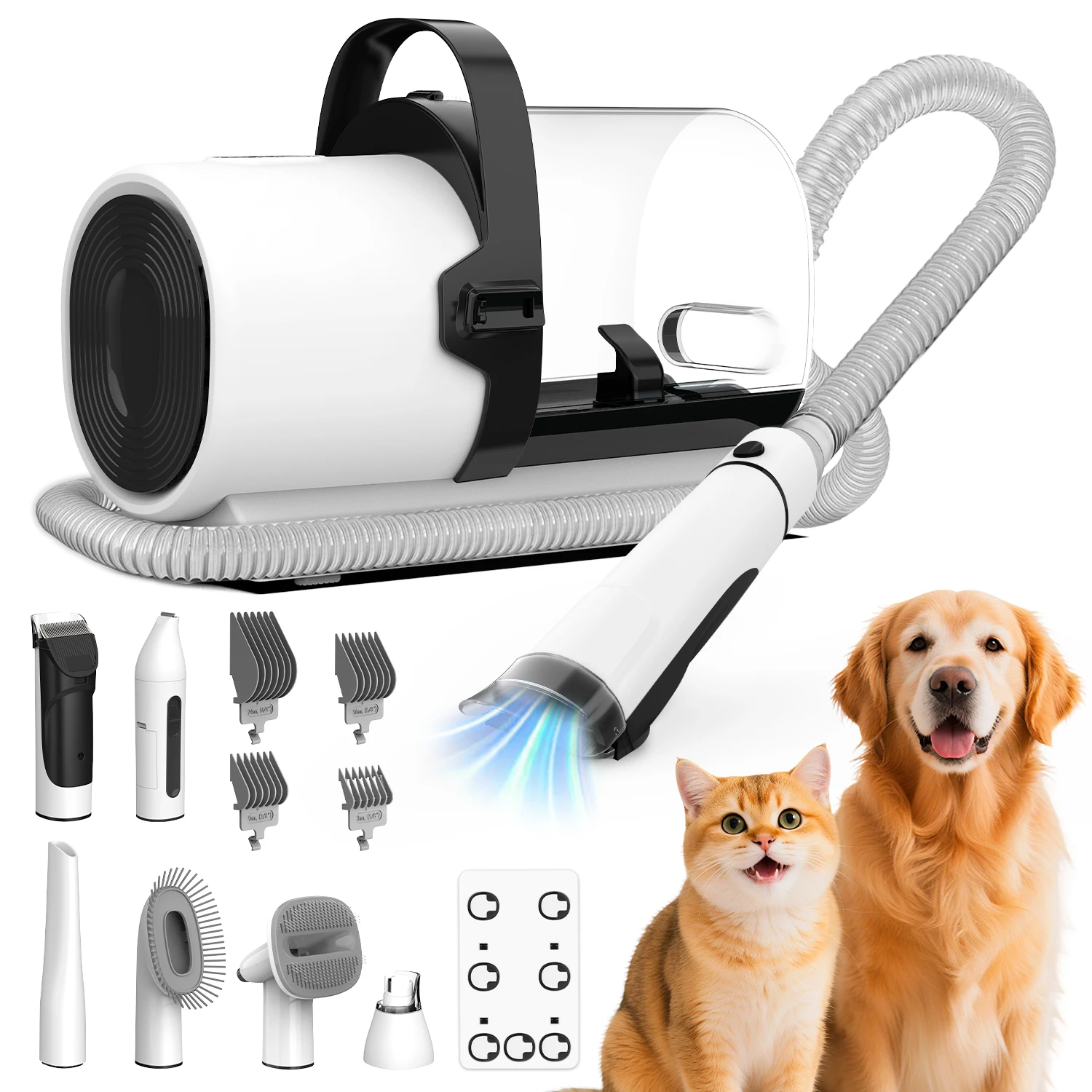 

AIRROBO PG80Plus Dog Grooming Kit, 7 in 1 Dog Grooming Vacuum , 2.5L Dust, 11000Pa, Super Suction for Pet Hair, Low noise