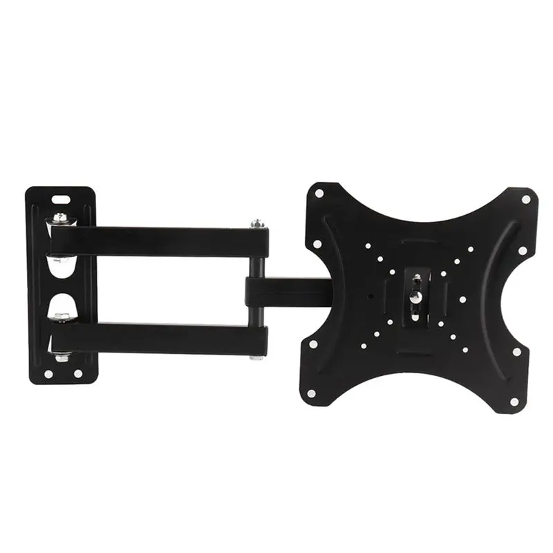 BHTS-14-42 Inch Extendable Wall Mount Bracket Black Heavy Duty Steel Swivel Tilt Flat Panel LCD LED HDTV Rotated Holder Panel