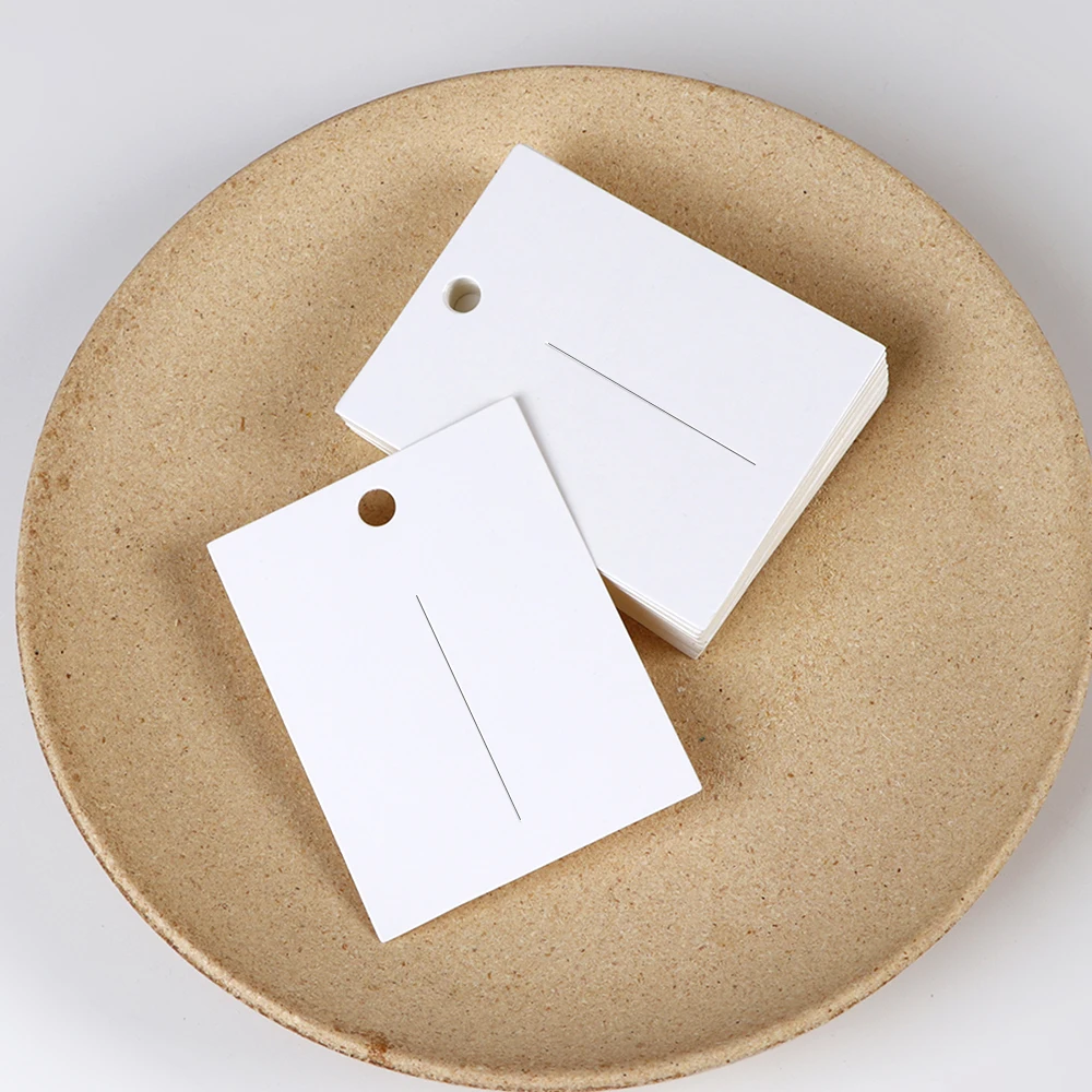 

50Pcs 7x9cm Blank White Hairpin Display Kraft Paper Card Jewelry Packaging Reveal Tags Label Handmade DIY Accessories Wholesale