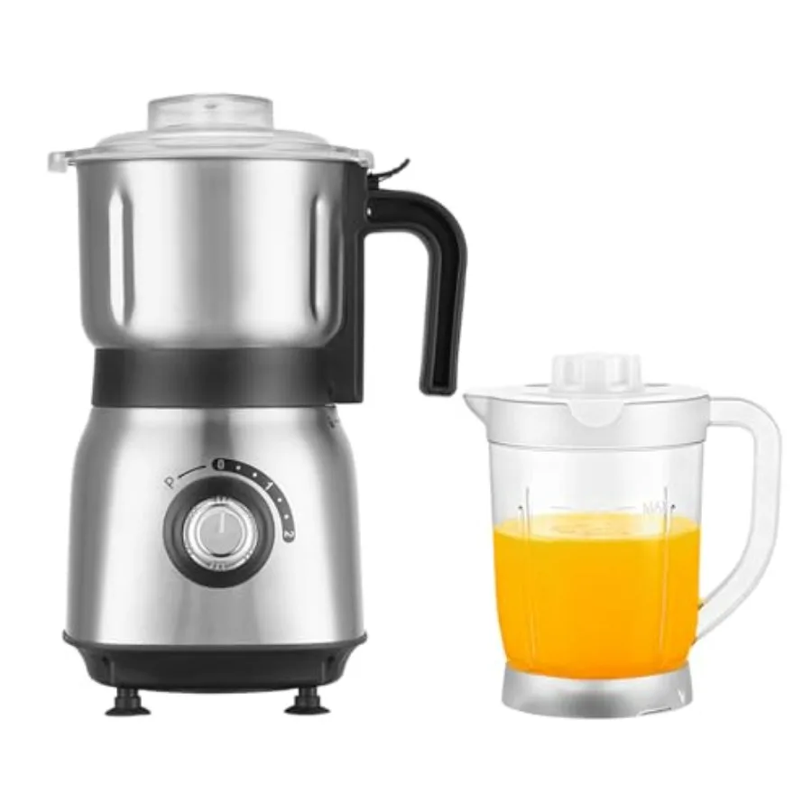 

Mixer Grinder For Kitchen - Dry Grinding Cup For Spices Nuts Grains Coffee 750ml Fruit Juicer Cup Black+cup