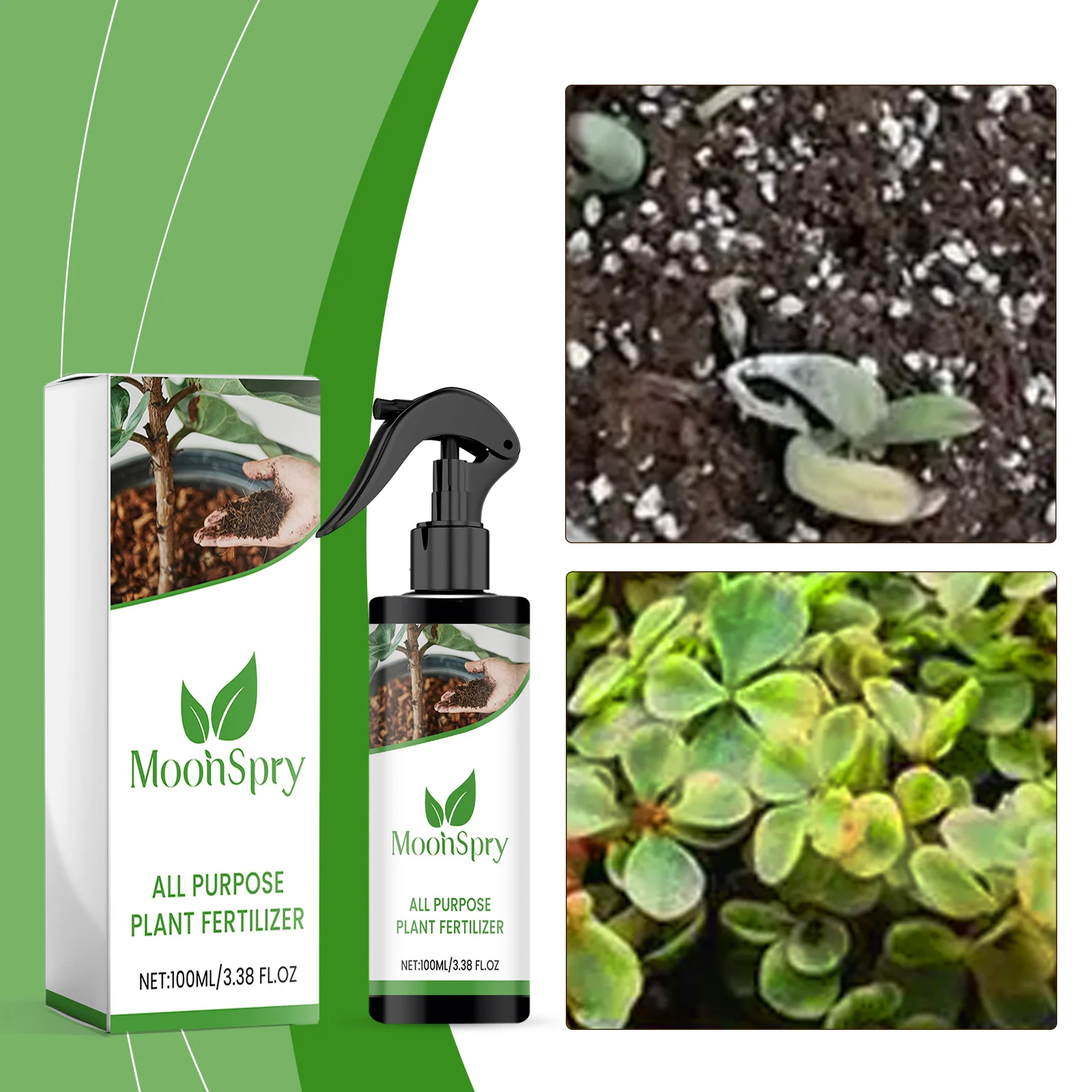 Plant Growth Spray, Concentrated Fertilizer Spray for Flowers Succulents, Green Plants & Lawn Foliage Plants