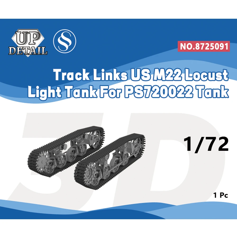 SSMODEL LYTG72056 1/72 Model upgrade parts Track Links Detail Up US M22 Locust Light Tank For PS720022