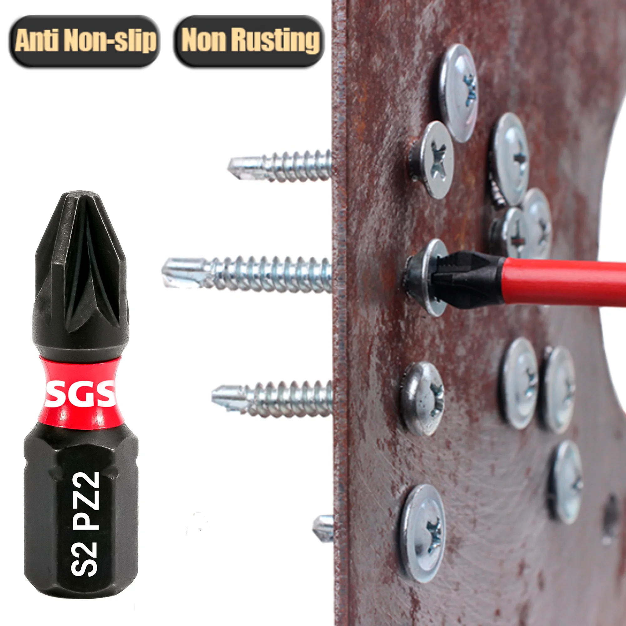 21-Piece Phillips Bit Set Made of S2 Steel, 25/50mm Size, 60mm Deep Screw Extension Rod, Impact-Resistant, Corrosion-Resistant, Strong Magnetic Adsorption, Non-Slip, Easy to Use, Suitable for Power Tools / Digital Repair / Office Equipment Repair in All Scenarios view 5