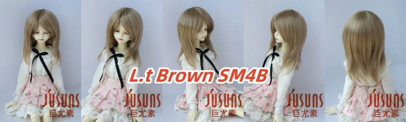 JD762 Natural curls Mid long doll wigs that can be tilted and self trimmed with bangs Full sizes Doll Accessories