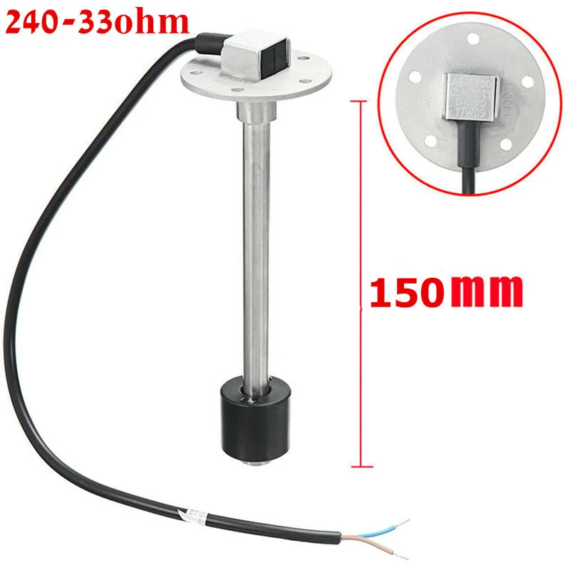 52mm F-E Waterstandmeters 0-190ohm 0-180ohm 240-33ohm Signaal met 8 soorten achtergrondverlichting 100 150 200 250 300 350 450mm Sensor