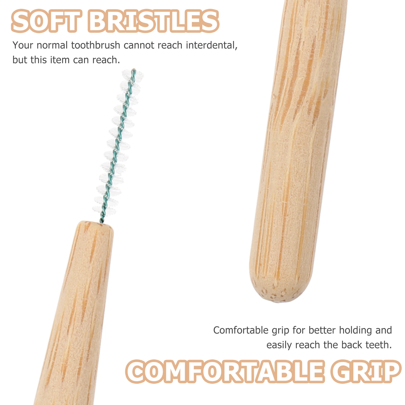 30pcs Interdental Brushes Teeth Cleaners Oral Care Tools For Braces Bridges Crowns Tooth Decay Prevention