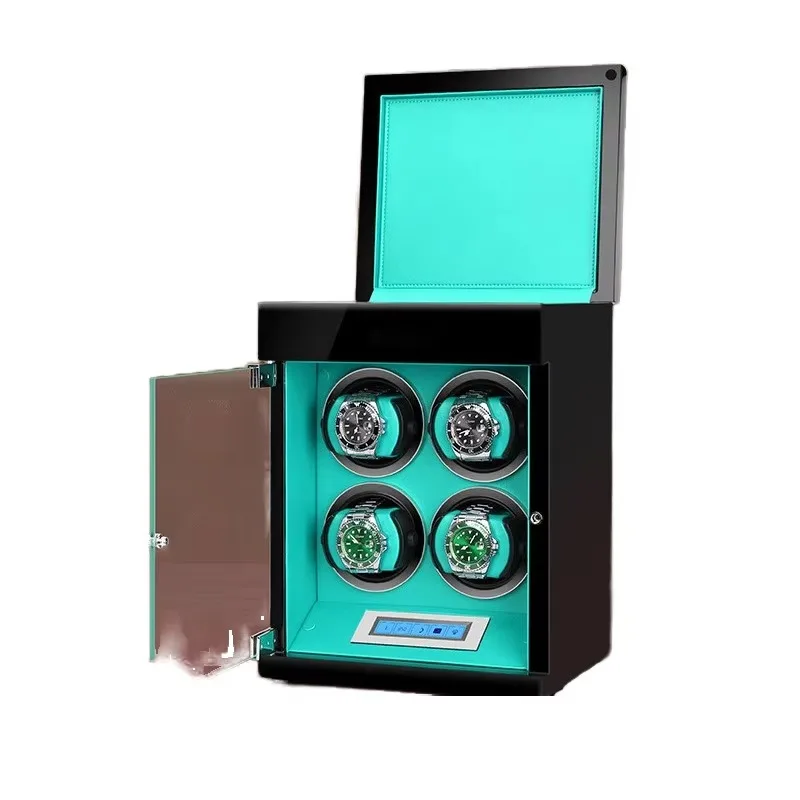 Automatic Watch Winder with Self-Winding Feature Square Mechanical Jewelry Storage Box for Home Use