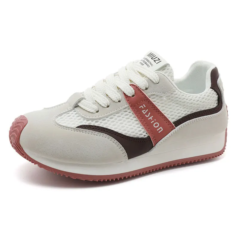 Повседневные женские кроссовки, новые женские туфли на толстой подошве, спортивные универсальные женские кроссовки на плоской подошве, женская обувь до щиколотки со шнуровкой