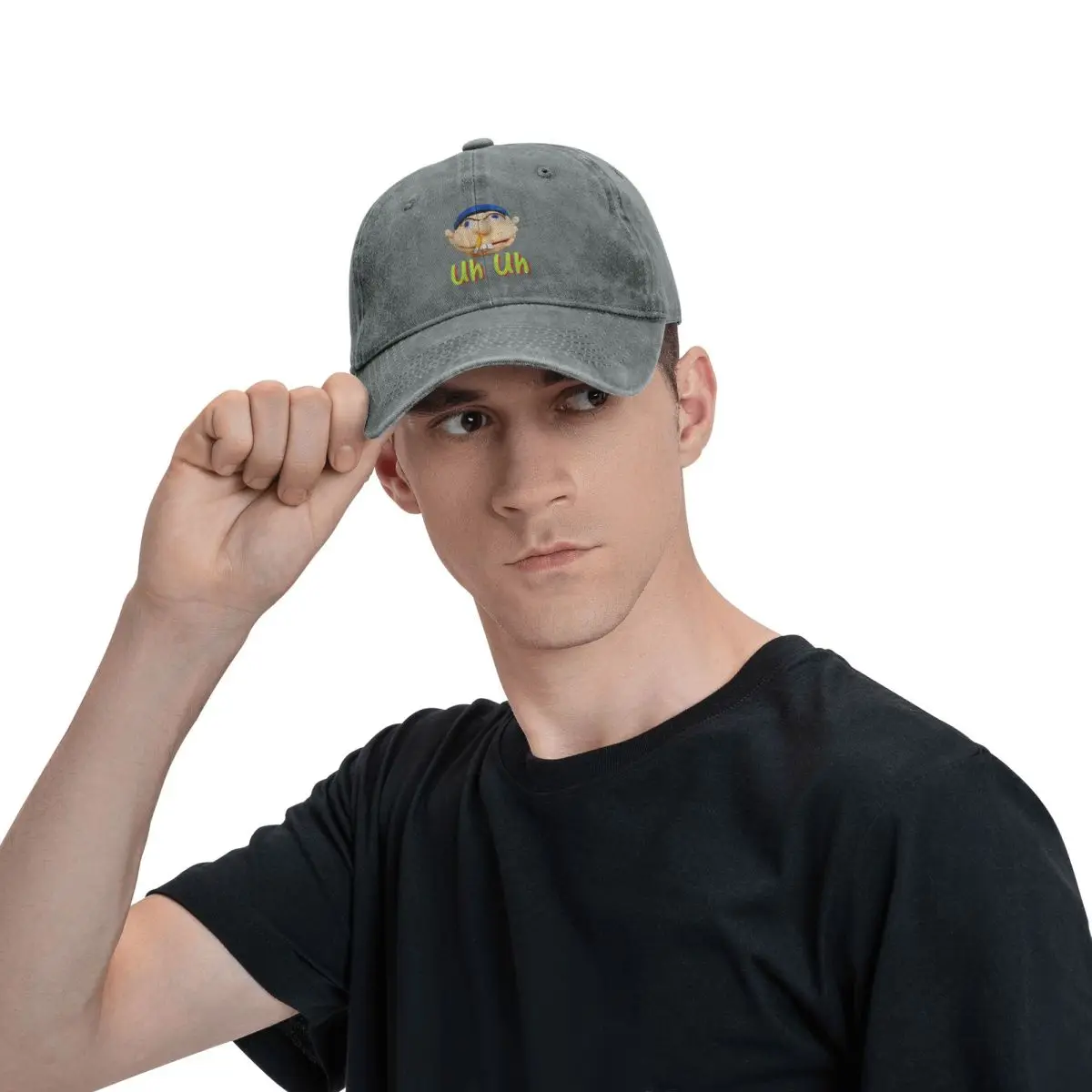 Jeffy I Hate Green Beans Baseball Caps Fashion Denim Hats Outdoor Adjustable Casquette Streetwear Baseball Cowboy Hat
