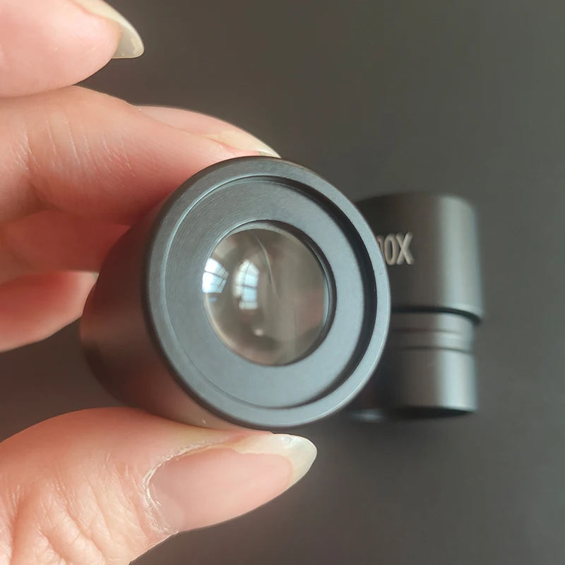 عدسة مجهر بيولوجي بزاوية واسعة WF30X مقاس 23.2 مم، عدسة زجاجية بصرية معدنية بالكامل