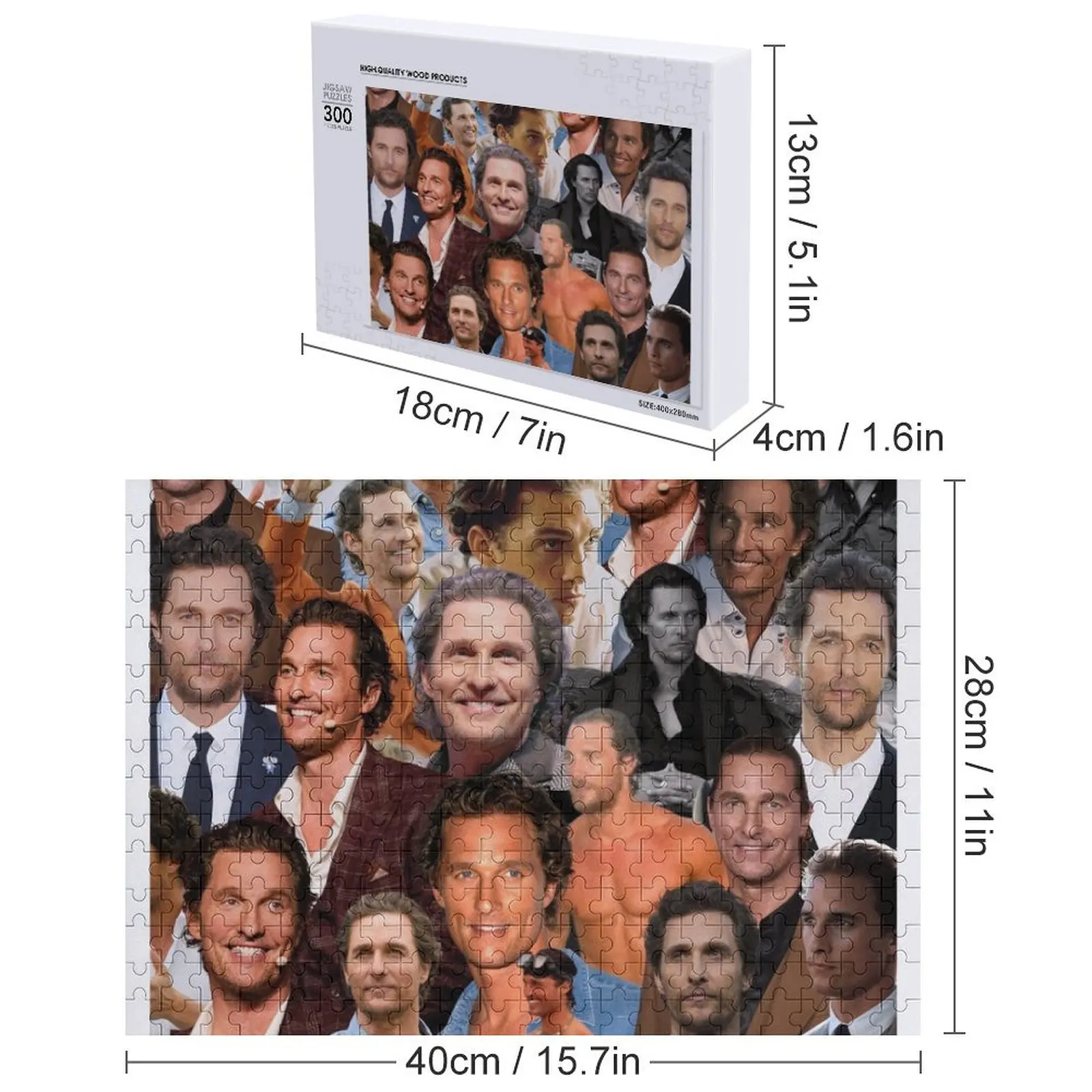 ماثيو ماكونهي صورة مجمعة اللغز الخشب صور شخصية مخصصة الخشب شخصية اسم لغز