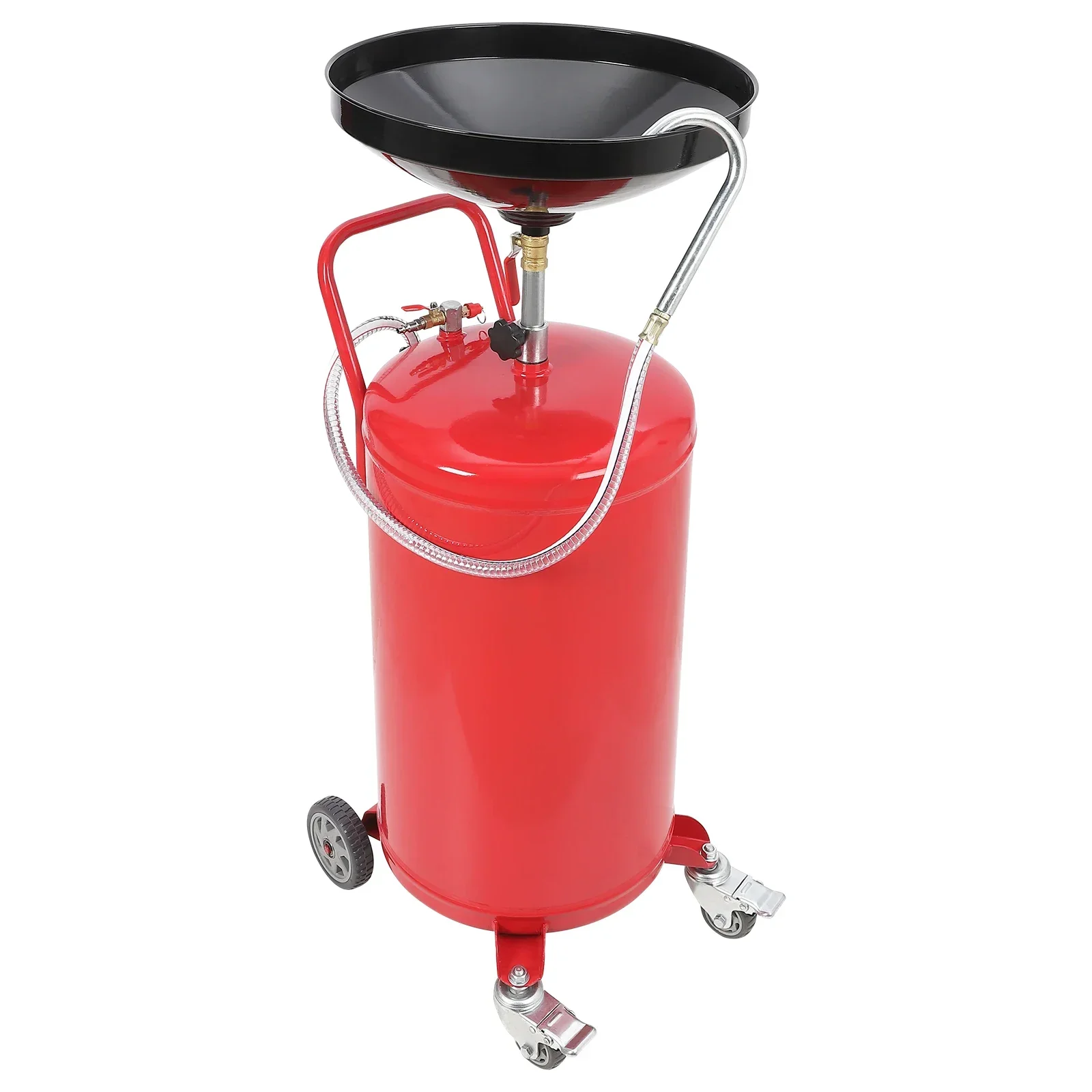 for 20 Gallon Portable Waste Oil Drainer, Height Adjustable Pneumatic Industrial Fluid Drain Tank with Wheels For Car Truck