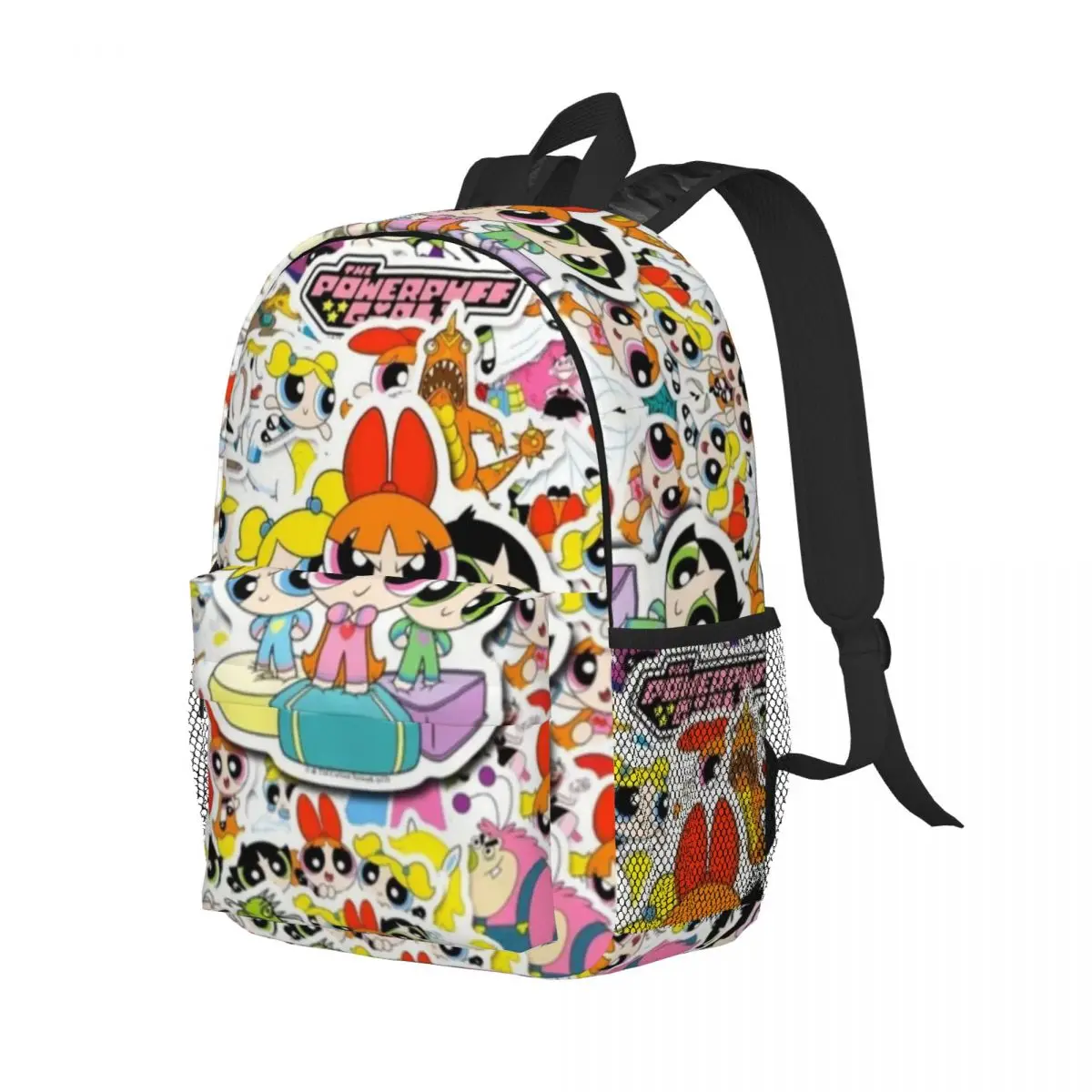 The-Powerpuff-Girl's High Capacity Waterproof College Backpack, Trendy Laptop Travel Book Bag, Nova Moda, 15"