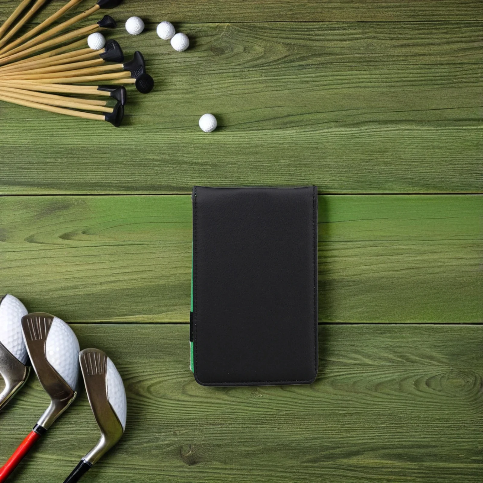 

1pc Golf Scorebook Cover Portable Waterproof Scorecard Holder Flat-Folding Design Durable Golf Recording Tool For Easy Writing