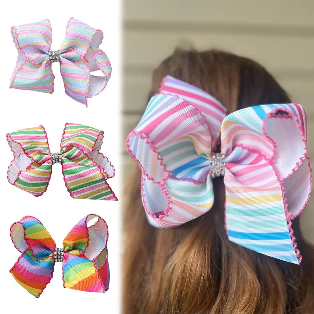 36pc-floral-rainbow-printed-bow-hair-clips-for-girls-ribbon-frill-hairpins-barrettes-kid-photo-props-hair-accessories