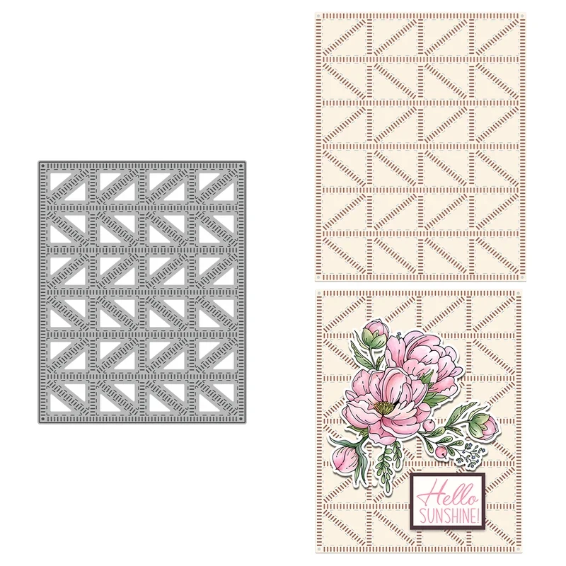

Geometric Background Cutting Dies DIY Scrapbooking Supplies Metal Dies Knife Mold For Card Making Crafts Albums Decor