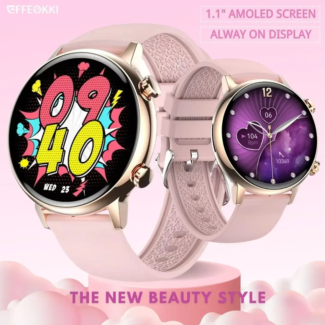 HK39 Fashion Lady Amoled Smart Watch for woman 2024 1.1