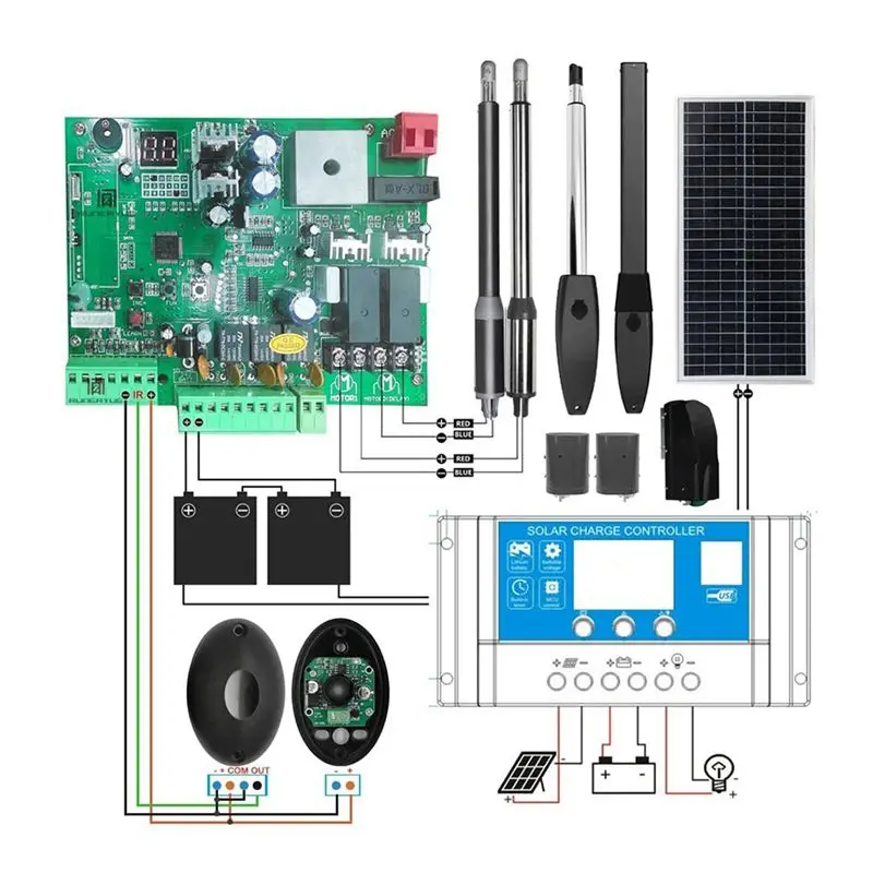 [NEW A09R!】 DC 24V Control Board PCB Panel Smart Control Center For Automatic Double Arms Swing Gate Opener System