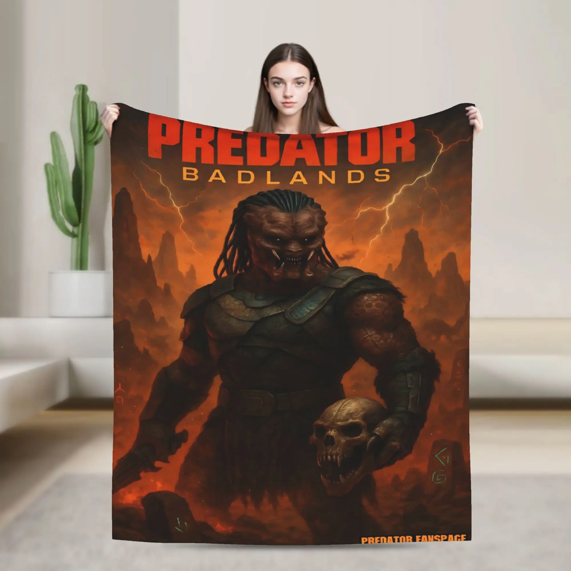 المفترس Badlands 2025 أفلام البطانيات الناعمة التخييم أفخم رمي بطانية مضحك في الهواء الطلق الفانيلا المفرش غطاء سرير أريكة