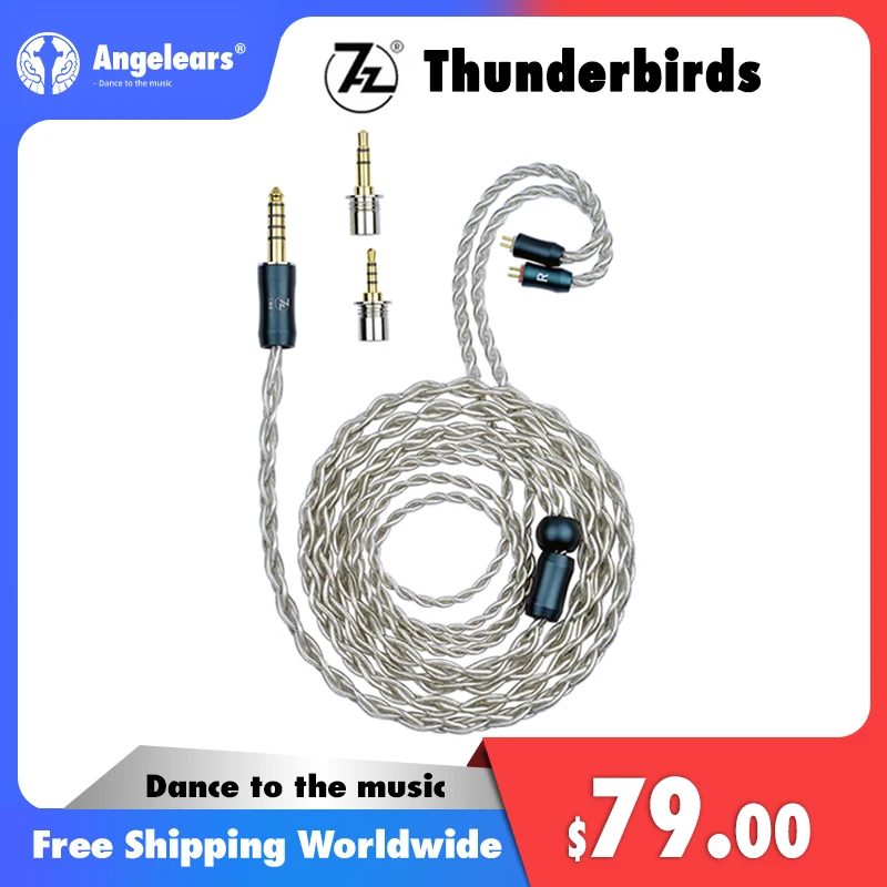 

7HZ Thunderbirds Earphone Wire 3 in 1 Plug/0.78 2PIN MMCX Upgrade Cable For earbuds headphone Timeless AE Rinko KZ Balance Cable