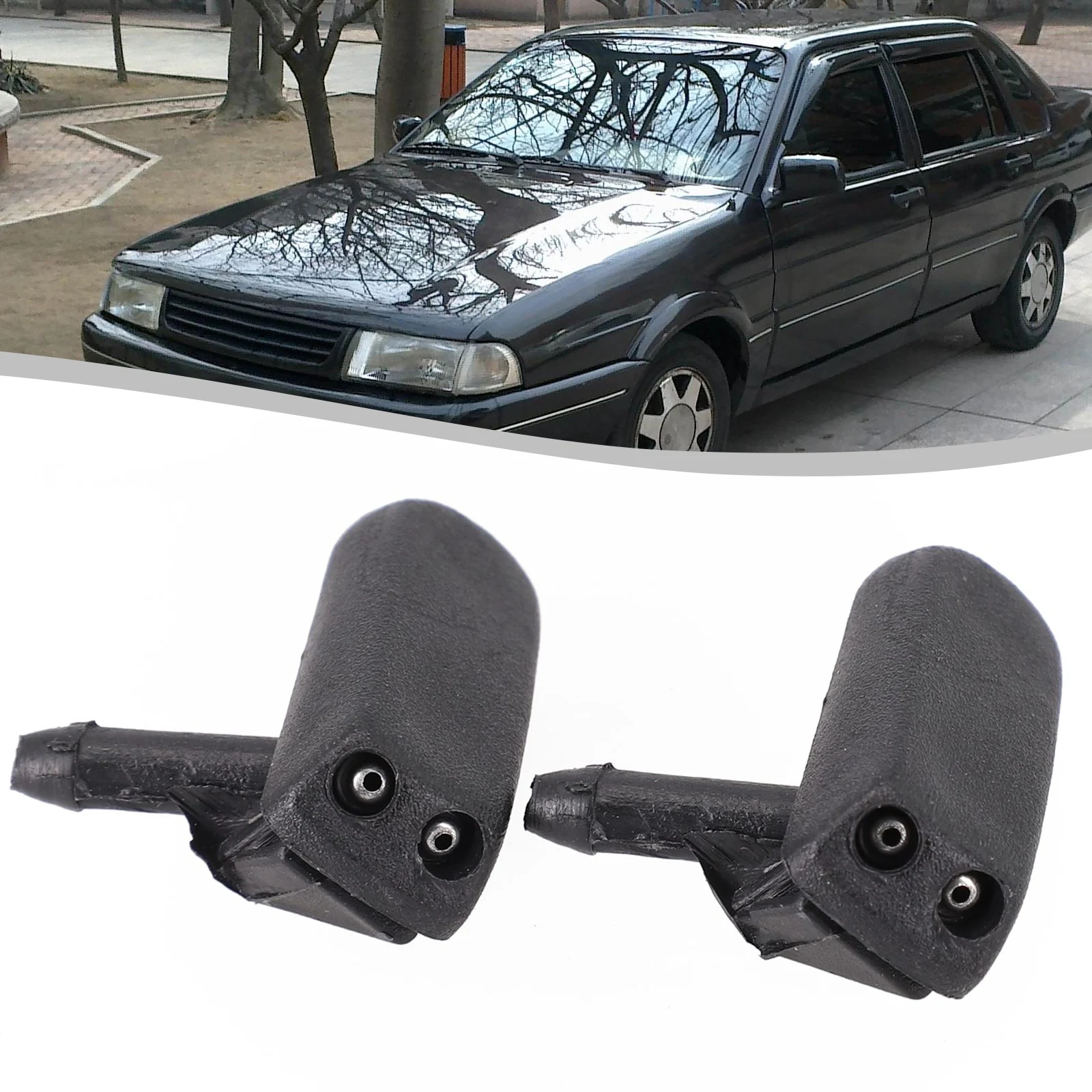 

Part Water Nozzle ABS Plastic Black For GOLF For T4 Nozzle Water Sprayer Windscreen Front Washer Jets High Quality