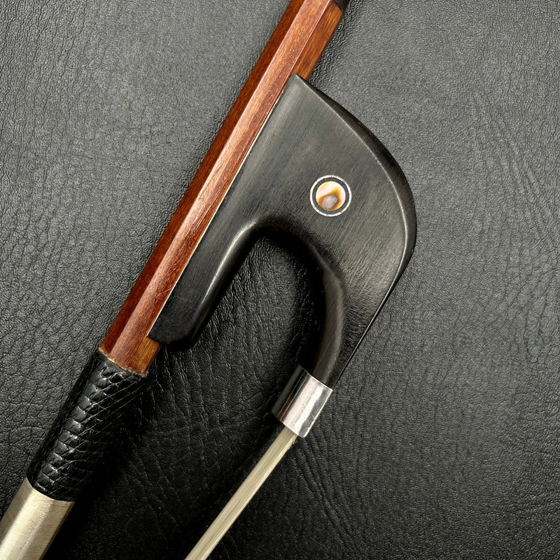 

1 шт., профессиональный немецкий стиль, дерево Pernambuco, 3/4, вертикальный двойной басовый лук, серебряный горный хвойщ из конского волоса Сибири