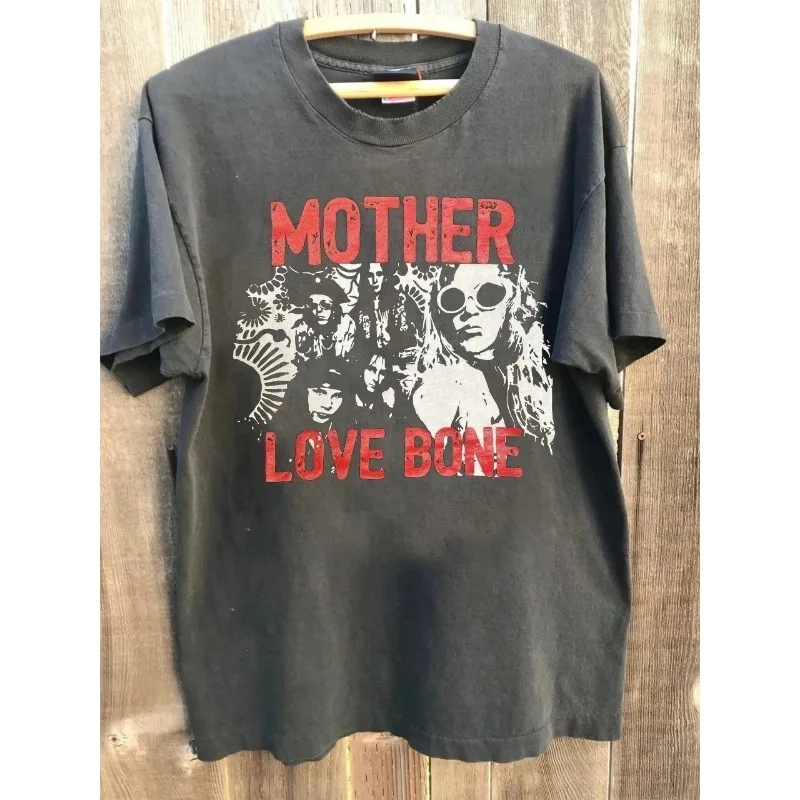 Mother Love Bone Band Member Pattern T-shirt for Women's Summer New Casual and Unisex Casual Fashion T-shirt