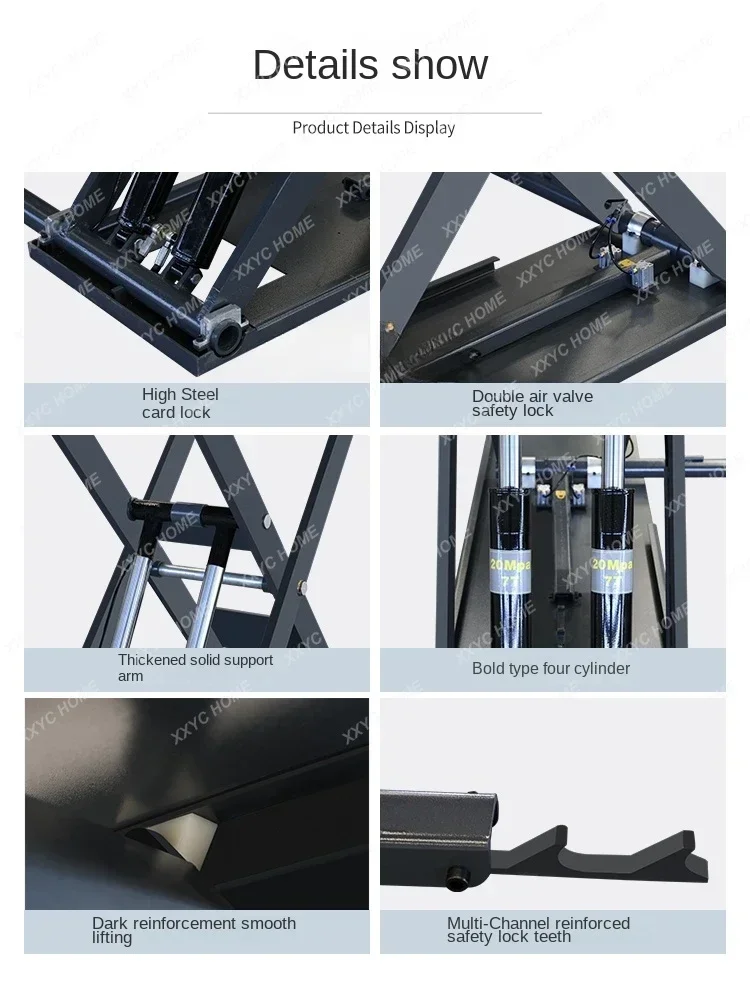 Zc1.2 자동차 리프터 4기통 소형 시저 리프터 4톤 자동차 리프트 다양한 색상 맞춤형 자동차 수리 리프터