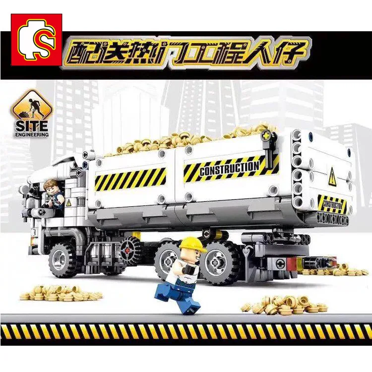 

SEMBO BLOCKE 701704 Technic Mechanical Password Engineering Dump Truck Building Blocks Toy