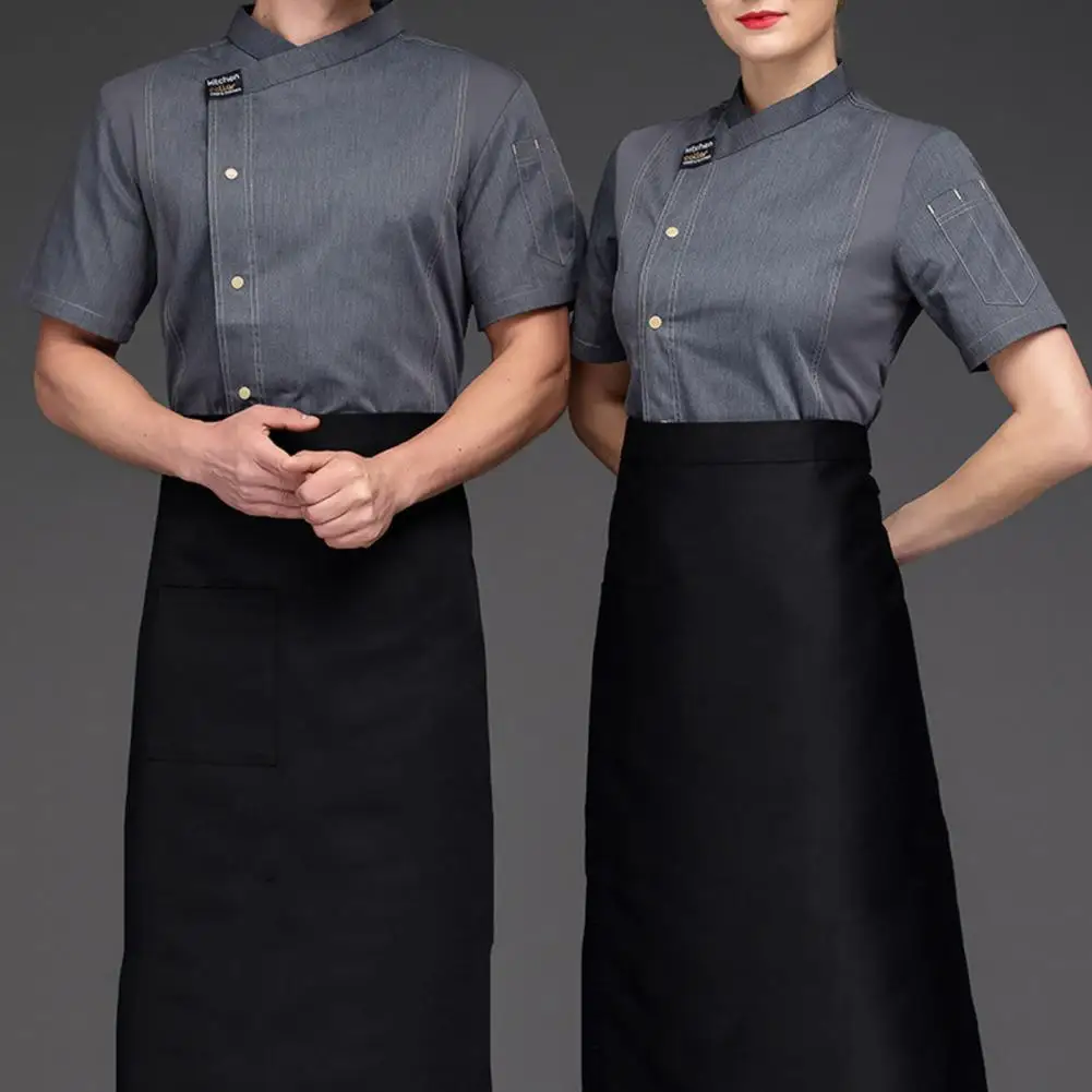 Cook Hotel Restaurant Canteen Cake Shop Cafe Shirt Cooking Costume Food Service Kitchen Work Uniform Adult Chef Jacket Coat