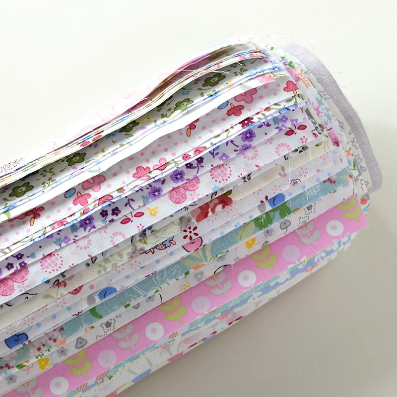 50pcs Cloth shredded cloth pure cotton fabric cartoon hand DIY craft novice patchwork cloth group cloth head