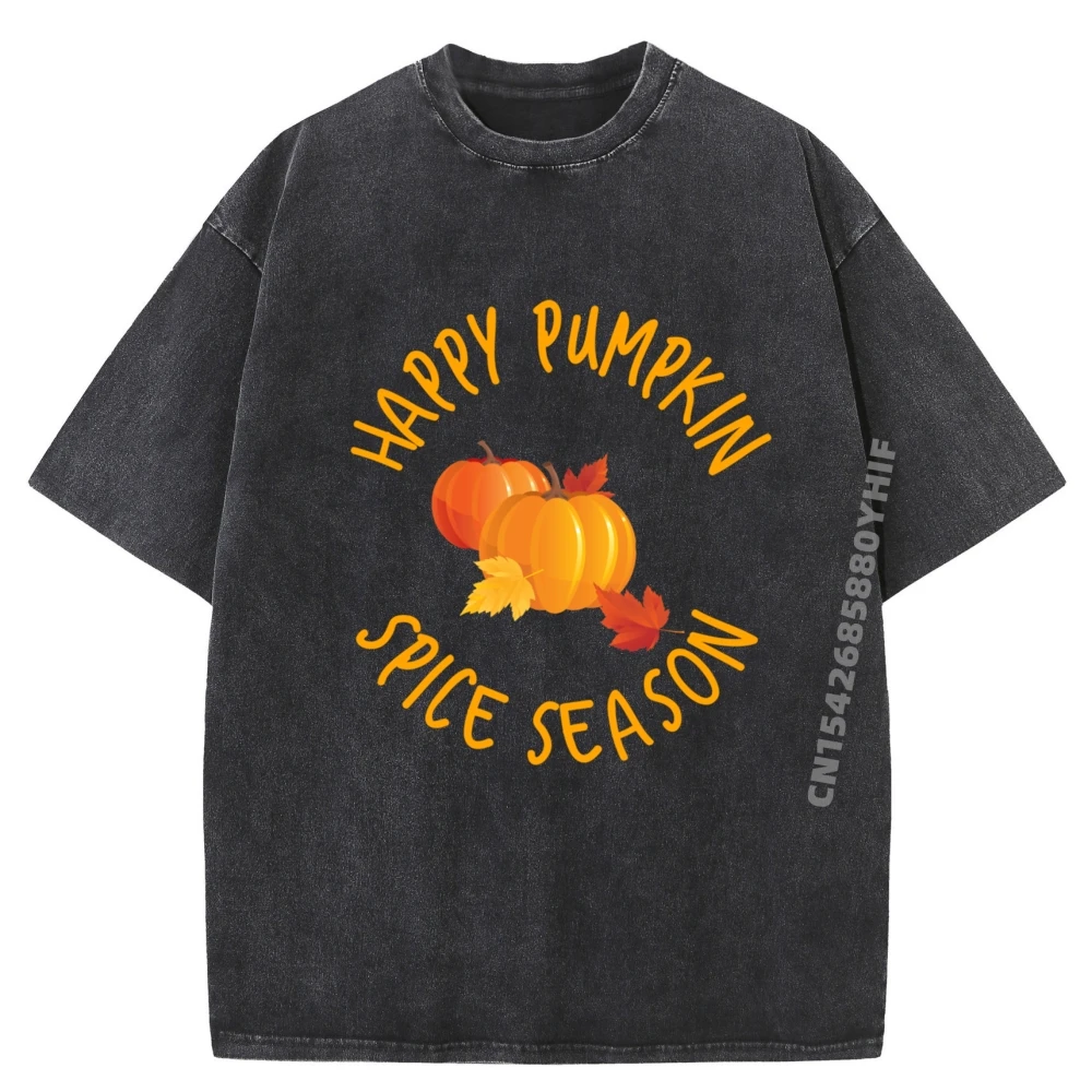 

Осенние топы и футболки Happy Pumpkin Spice, специальные мужские футболки в стиле хип-хоп, футболка с графическим рисунком, стираная рубашка для отдыха