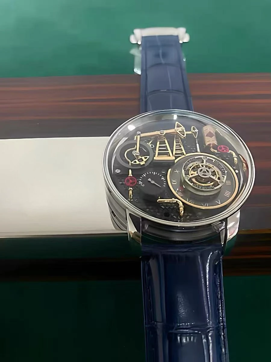 Orologio meccanico da uomo con decorazione a olio, orologio da uomo, orologio personalizzato con confezione in scatola di legno di fascia alta