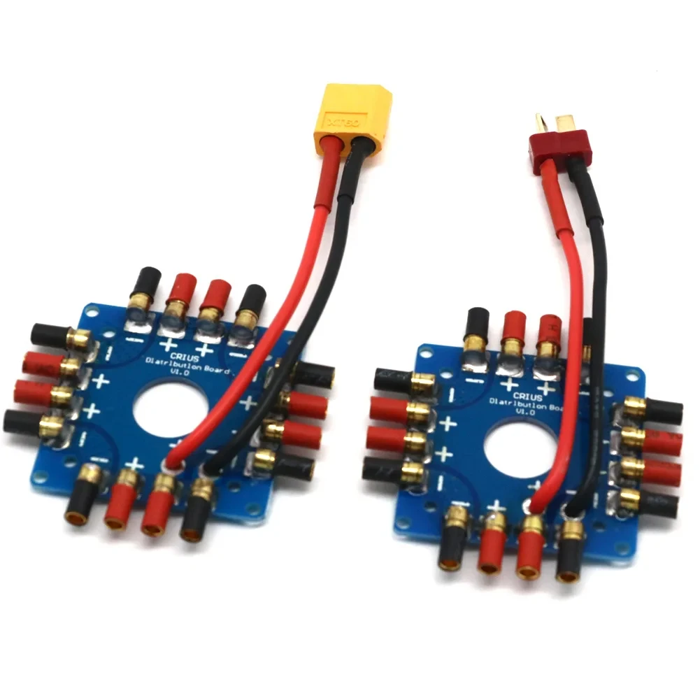 ESC Distribution Board Connection Board Soldered T / XT60 Plug & 3.5mm Banana Bullet Connectors For Quadcopter Multicopter FPV