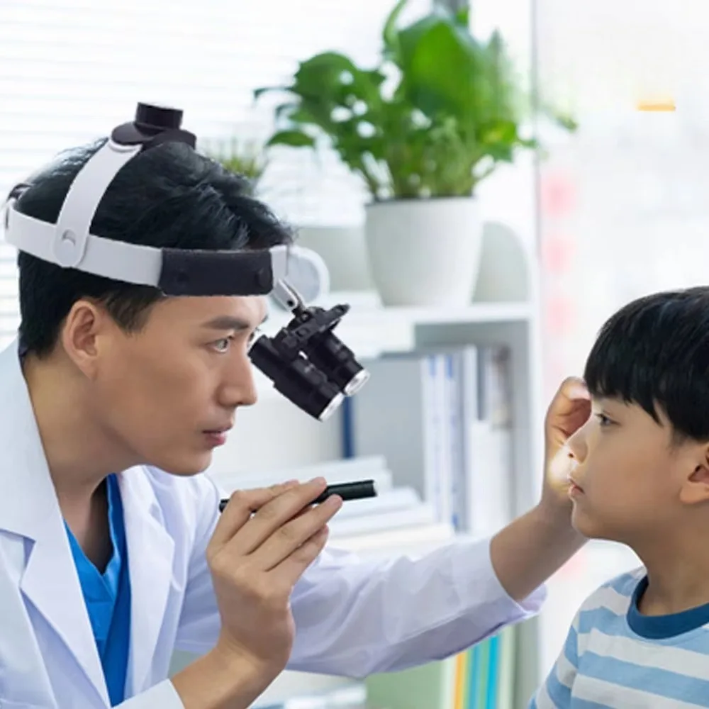 Medical 340/420/500mm Working Distance Medical Head Magnifying Glass Loupe