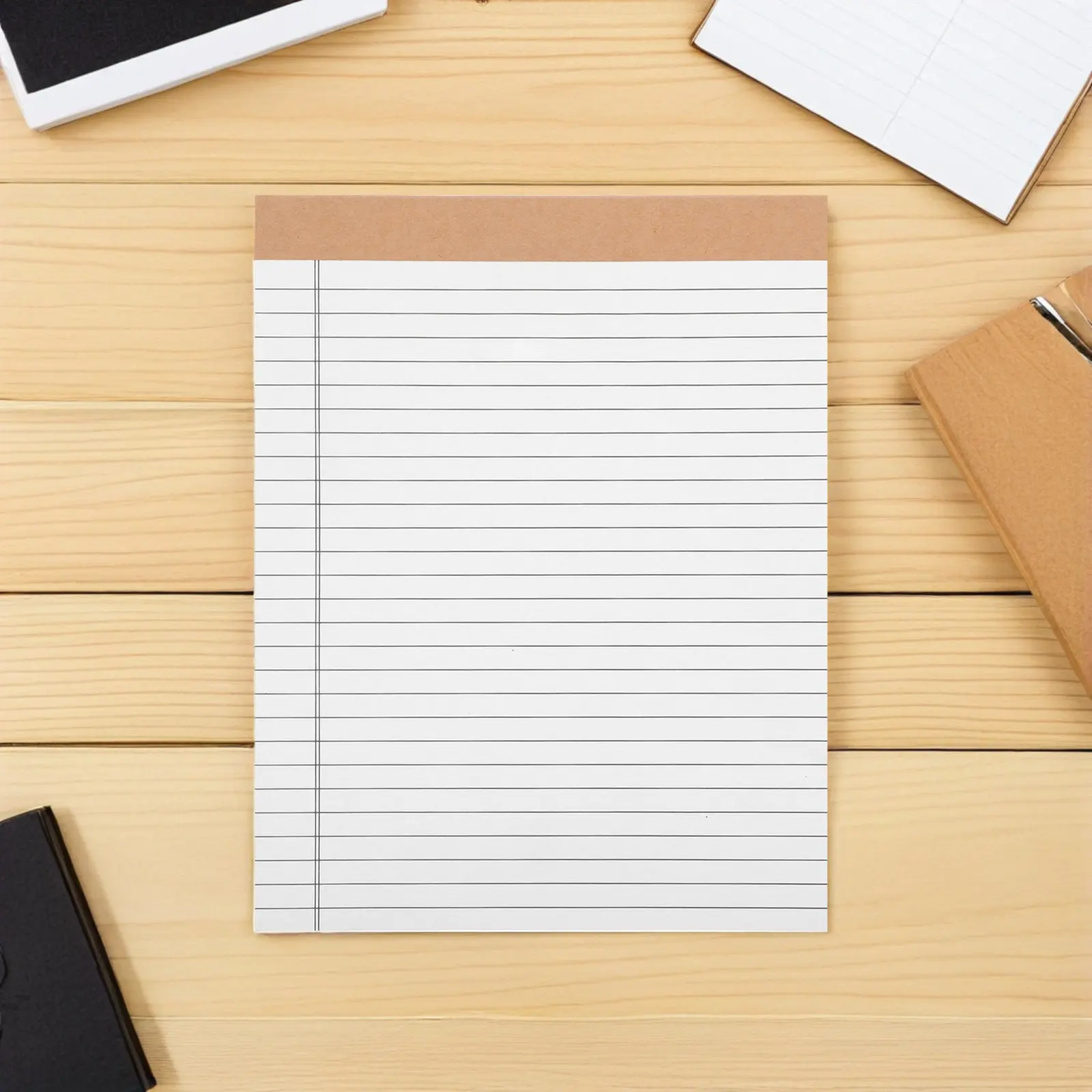 5Pcs Legal Notepads Thick Paper Tear-Off Perforated Pages White Lined Notebook Office Home School Meeting Notes Planner Supplies