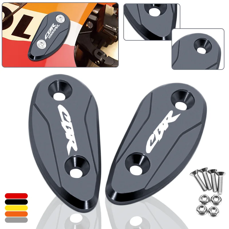 

High Quality Rear Mirror Hole Cover For Honda CBR1000RR CBR 1000RR 2008-2017 Motorcycle Windscreen Mirror Decorative Mirror Cap