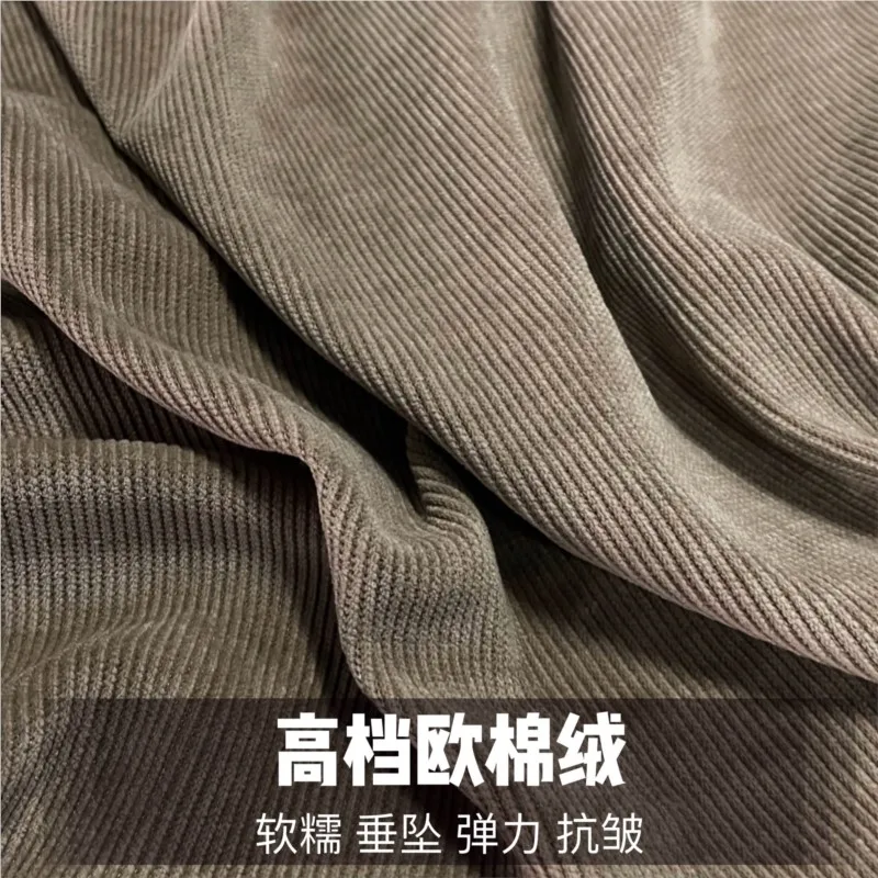 

Cotton flannelette fabric soft stretch thick draping trousers top garment